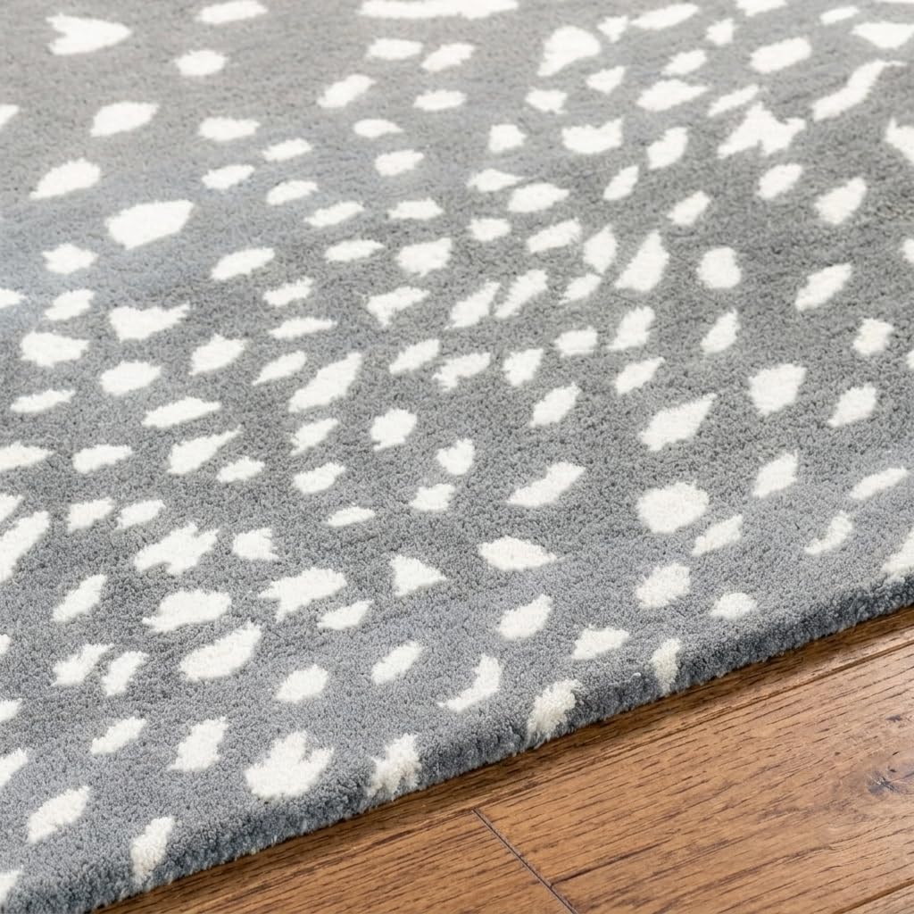Antelope & Cheetah Print Wool Area Rug