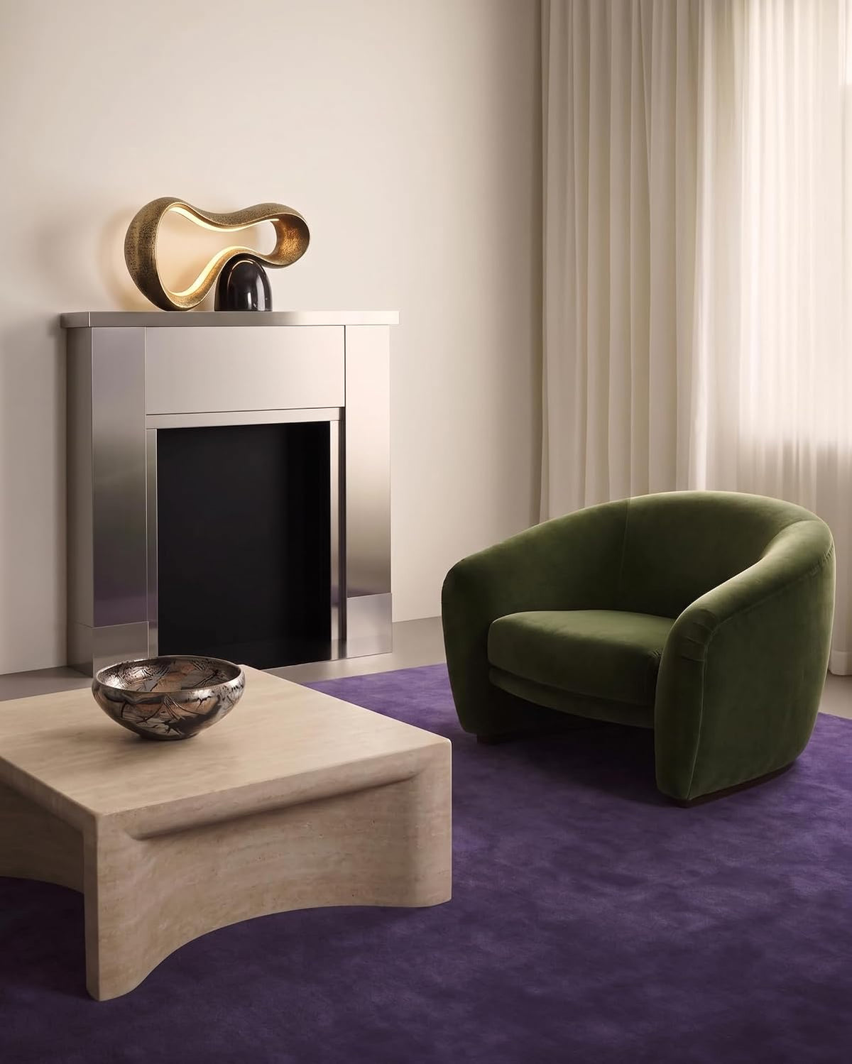 Solid Hand-Tufted Wool Area Rug – Minimalist Modern