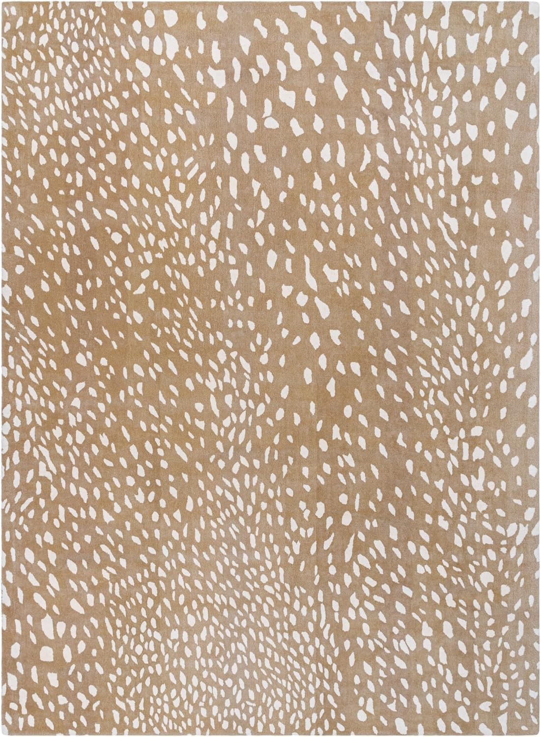 Antelope & Cheetah Print Wool Area Rug
