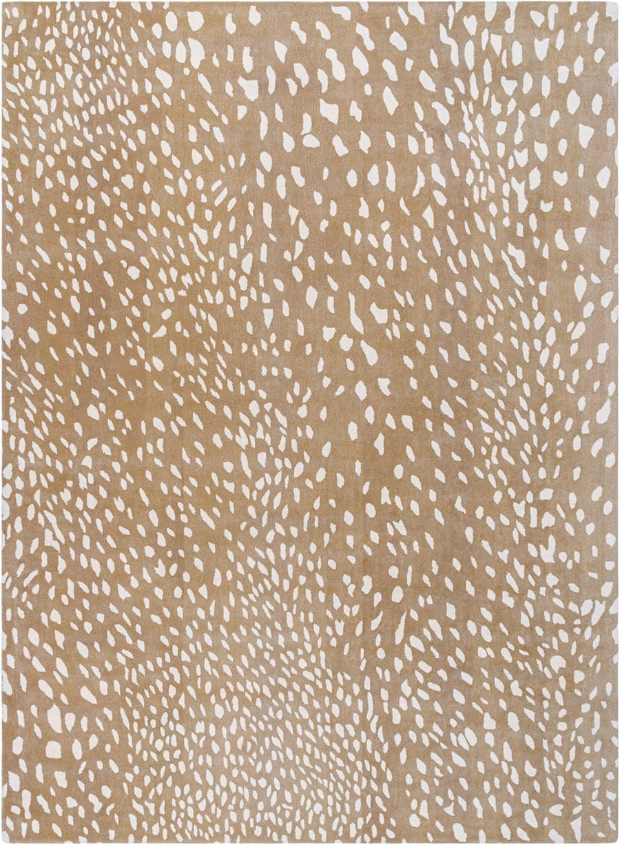 Antelope & Cheetah Print Wool Area Rug