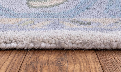 Hand Tufted Oushak Wool Area Rug – Traditional Floral Oriental Vintage Style Carpet